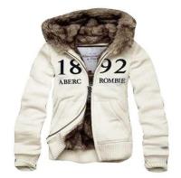 heren abercrombie fitch full-zip hooded fur outwear 1892 wit Groothandel Cool wlx95851